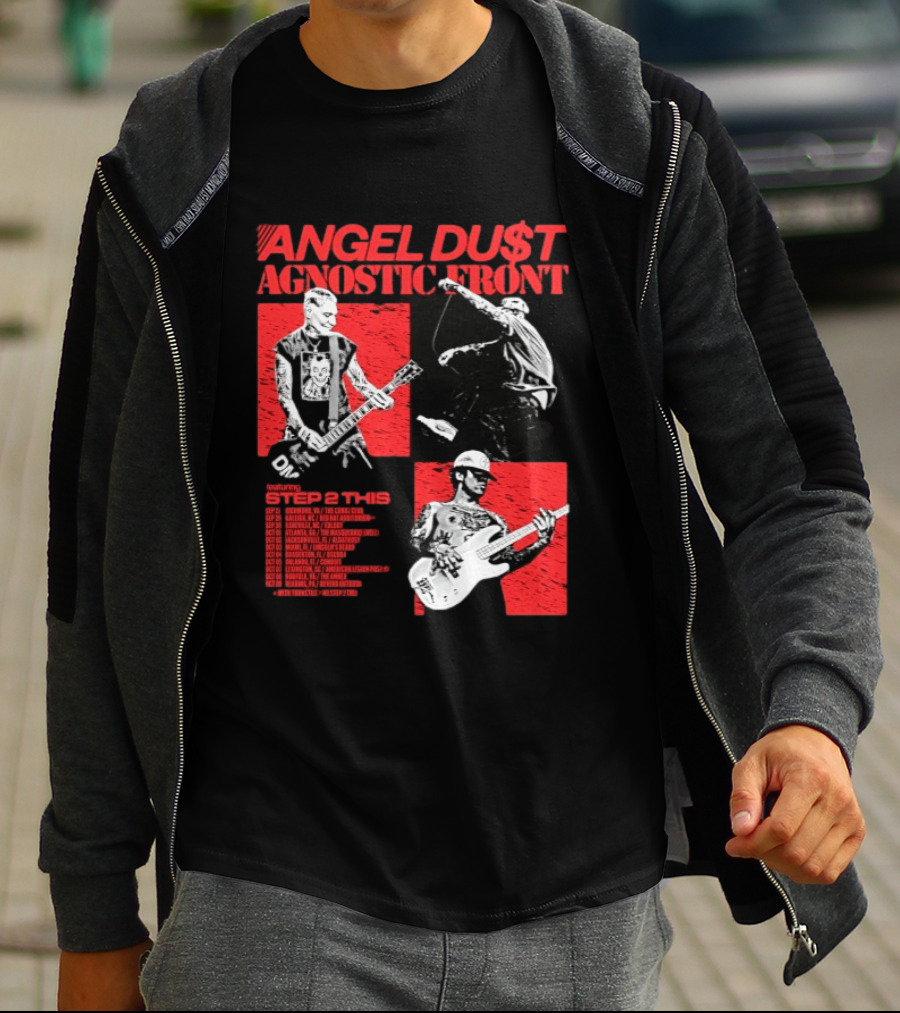 Angel Du$t Agnostic Front Featuring Step 2 This Tour Live Band Performance T-Shirt
