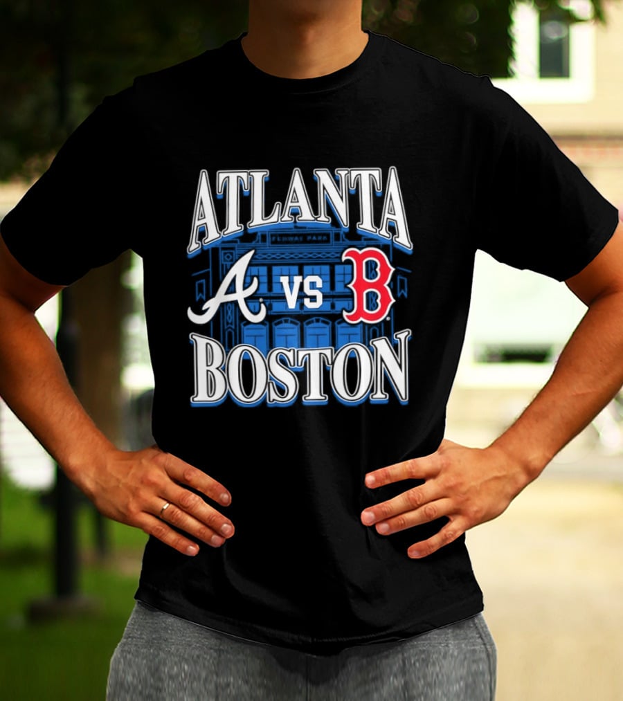 Atlanta Vs Boston Braves Red Sox Fenway Park MLB Baseball T-Shirt
