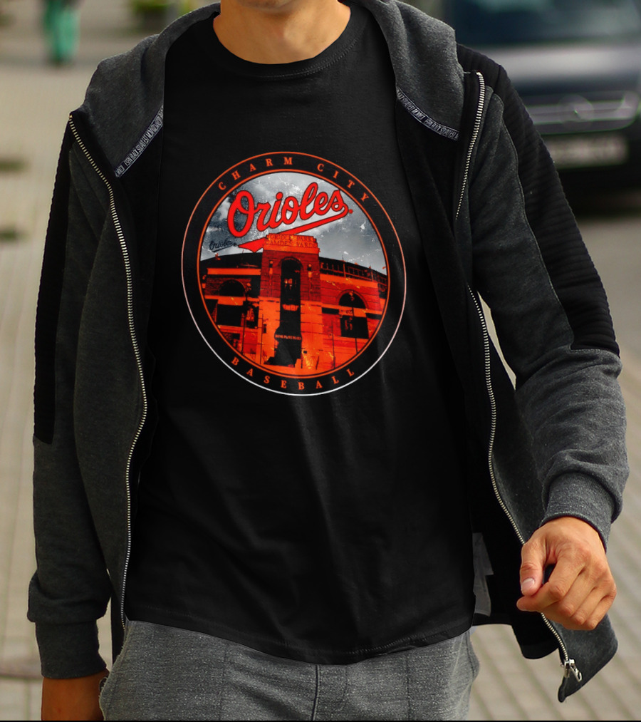 Charm City Orioles Baseball Oriole Park Camden Yards Home Plate Plaza T-Shirt