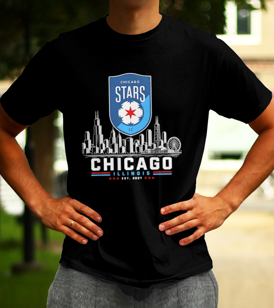 Chicago Stars FC Skyline Illinois Est 2007 T-Shirt
