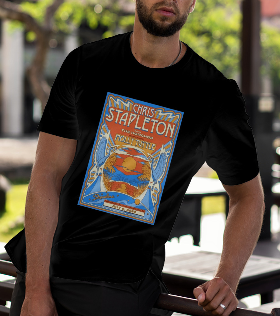 Chris Stapleton Featuring The Honchos Molly Tuttle Shoreline Amphitheatre Mountain View CA July 8 2026 T-Shirt