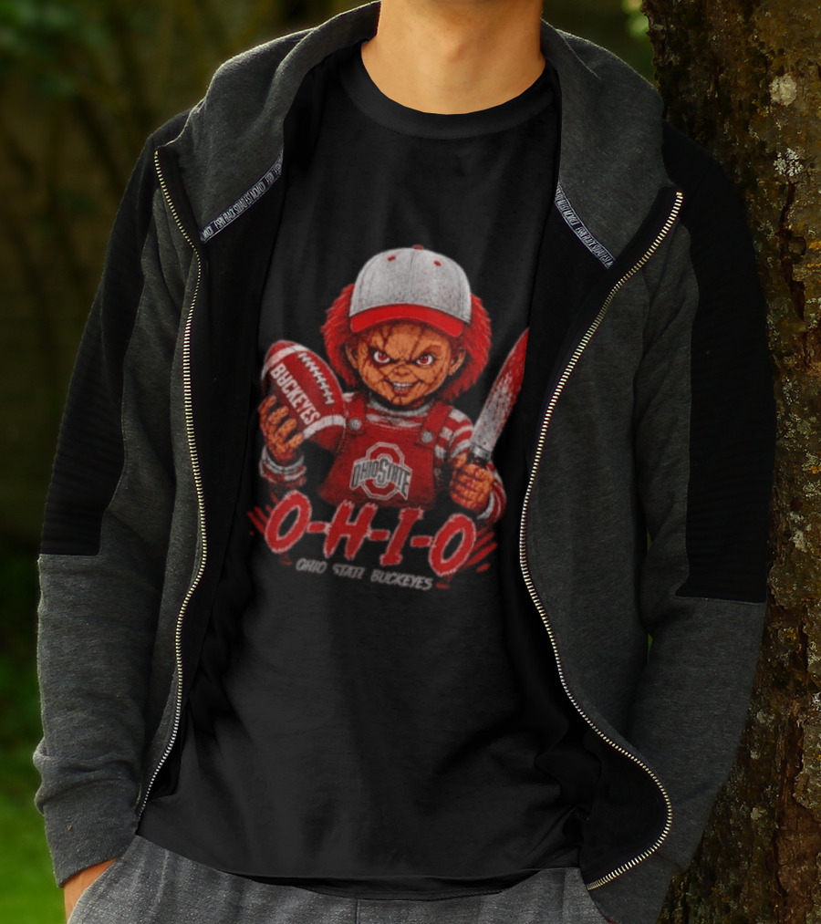 Chucky Doll Ohio State Buckeyes O H I O Football Horror T-Shirt
