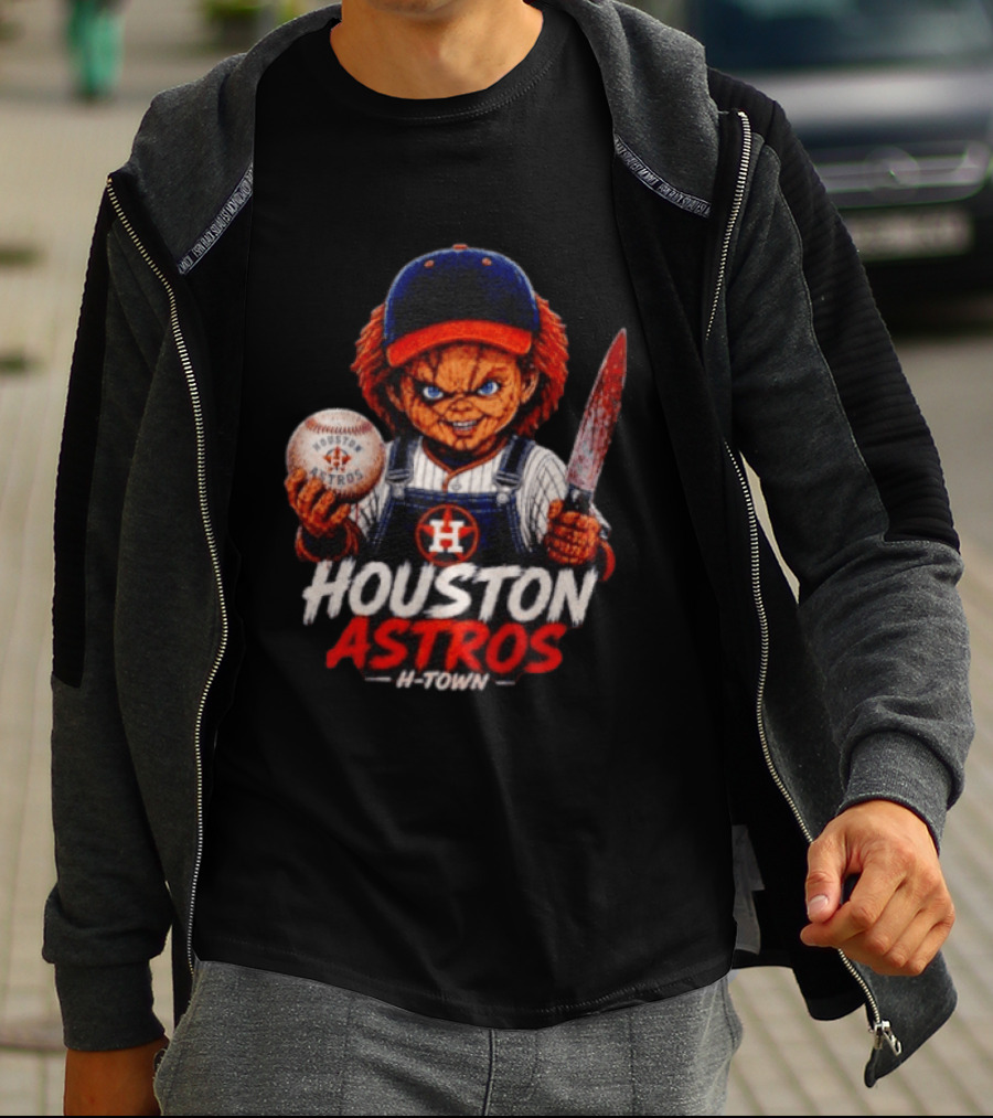 Chucky Houston Astros H Town Baseball MLB Horror T-Shirt