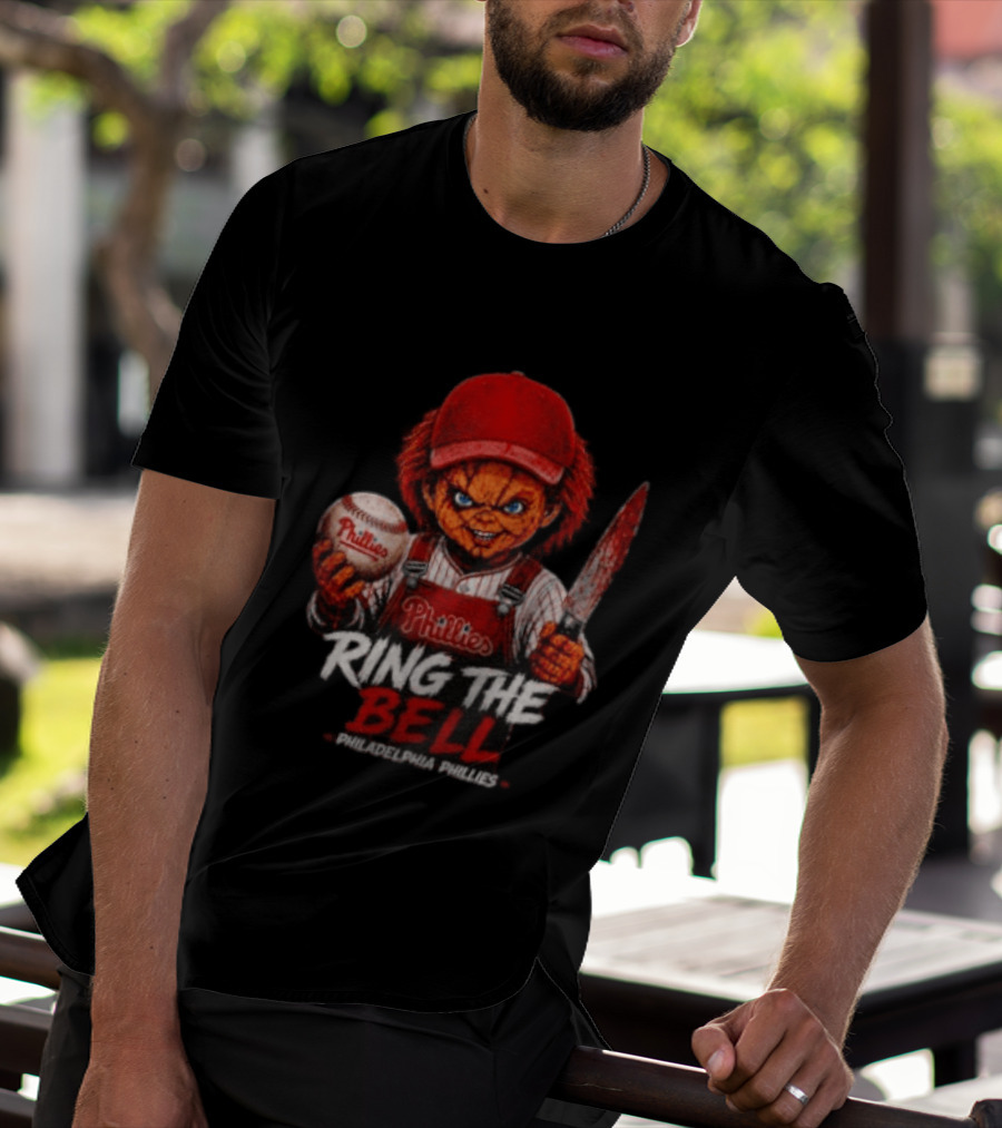Chucky Phillies Ring The Bell Philadelphia Phillies Baseball Horror T-Shirt