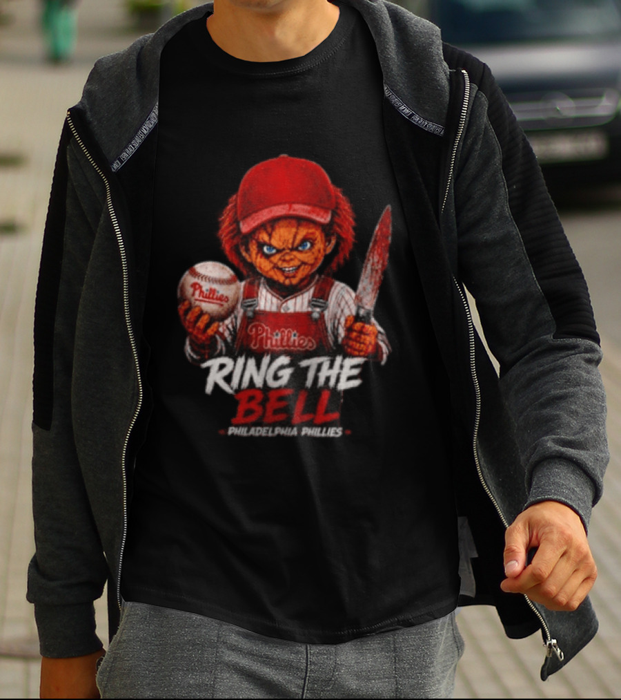 Chucky Phillies Ring The Bell Philadelphia Phillies Baseball Horror T-Shirt
