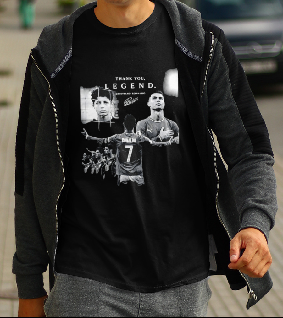 Cristiano Ronaldo Thank You Legend Portugal Number 7 Football T-Shirt