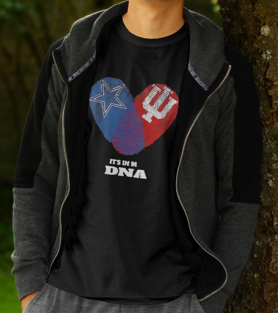 Dallas Cowboys Star And Indiana Hoosiers IU Heart It's In My DNA T-Shirt