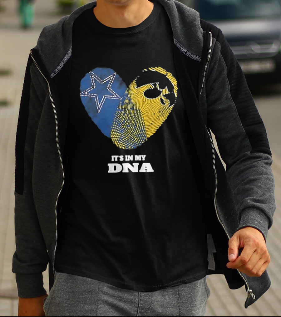 Dallas Cowboys Iowa Hawkeyes Fingerprint It's In My DNA T-Shirt