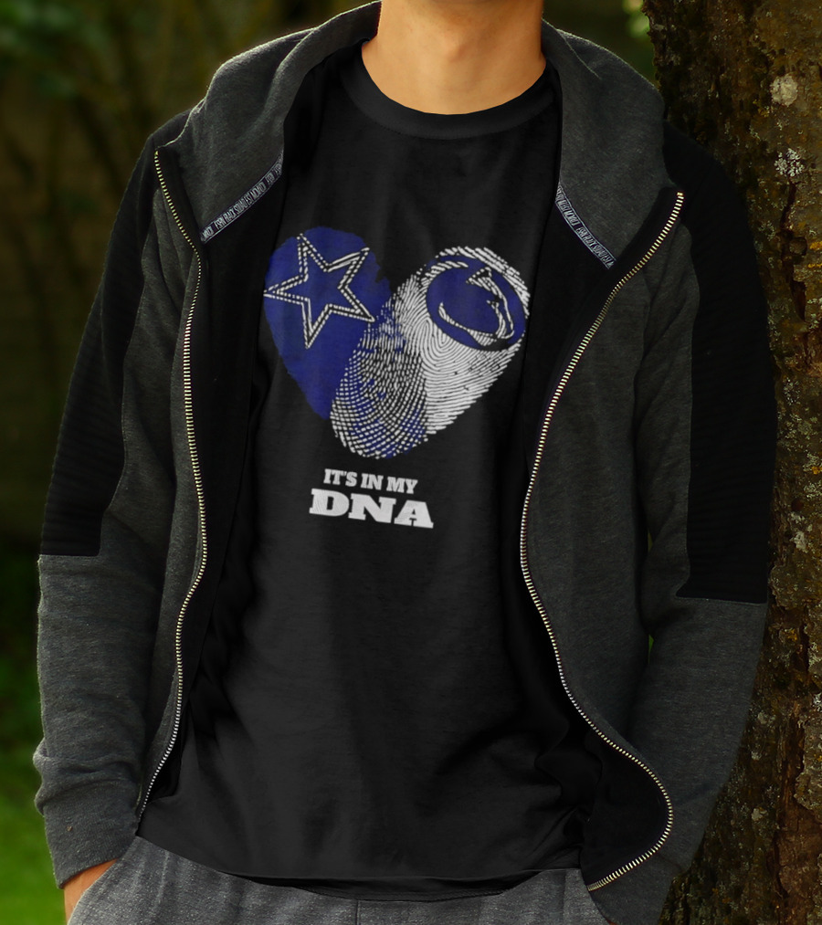 Dallas Cowboys Penn State Nittany Lions It's In My DNA Star Lion T-Shirt