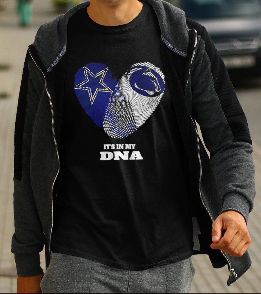 Dallas Cowboys Penn State Nittany Lions It's In My DNA Star Lion T-Shirt