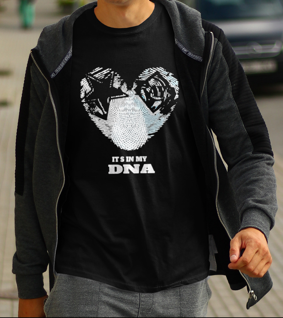 Dallas Cowboys Tampa Bay Rays It's In My DNA Heart Fingerprint T-Shirt