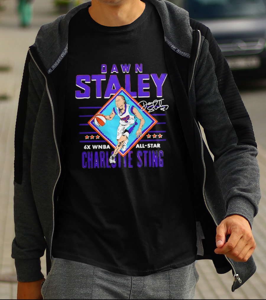 Dawn Staley Charlotte Sting 6x WNBA All Star Basketball Legend T-Shirt