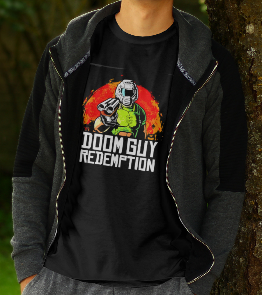Doom Guy Redemption Video Game FPS Gaming Action T-Shirt