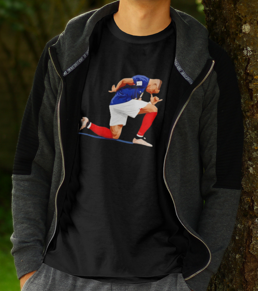 France National Team Kylian Mbappe Celebration Iconic Pose T-Shirt