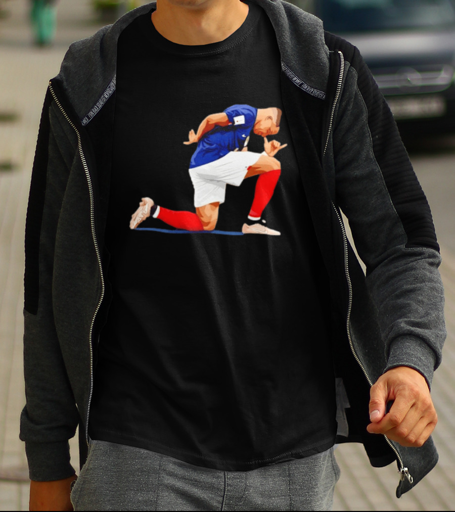 France National Team Kylian Mbappe Celebration Iconic Pose T-Shirt