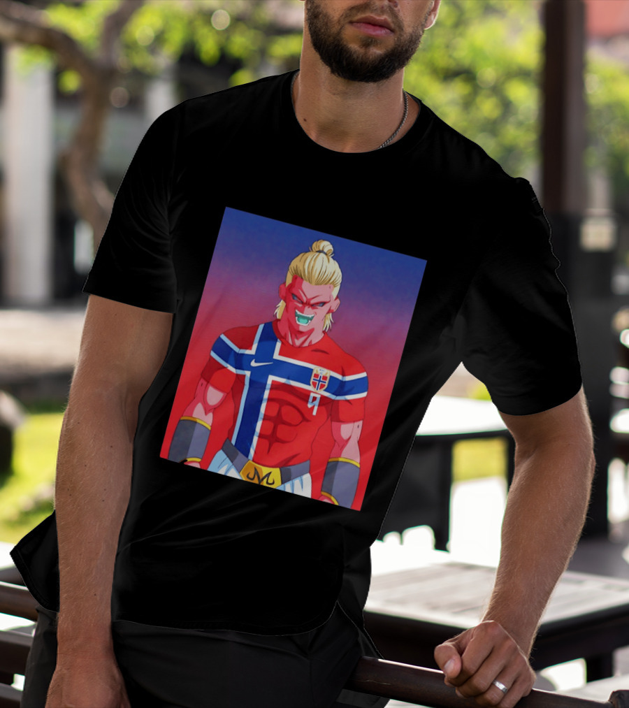 Erling Haaland As Dragon Ball Z Majin Buu With Norway Jersey 9 T-Shirt