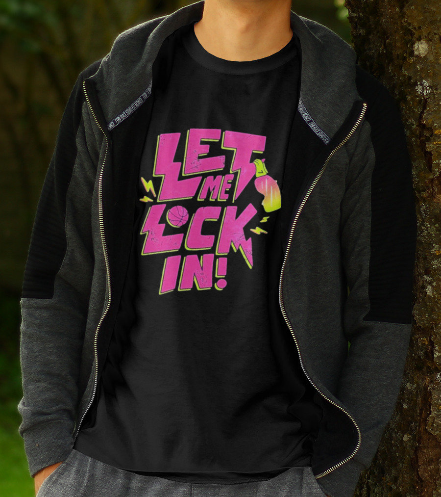 Let Me Lock In Bright Basketball Neon T-Shirt