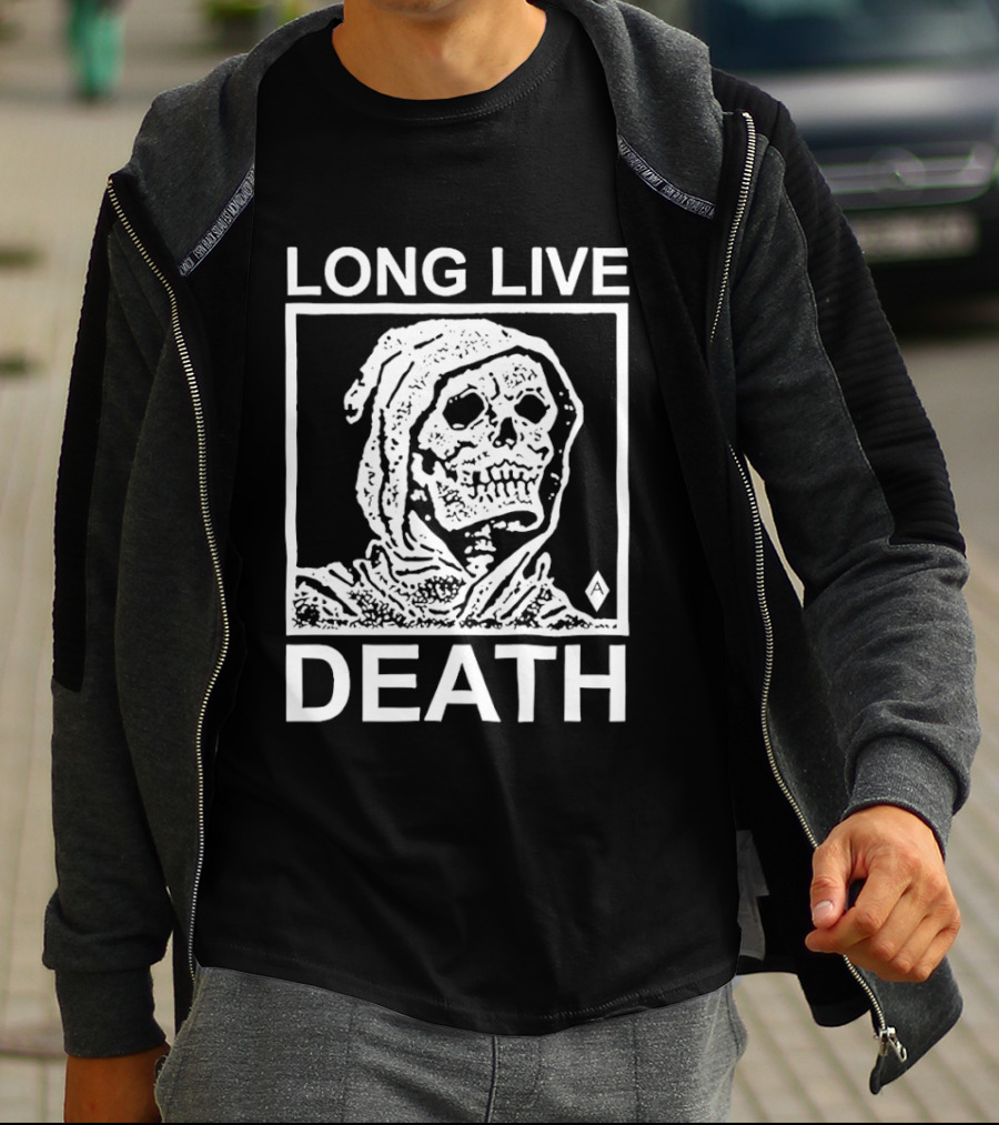 Long Live Death Grim Reaper Skeleton Gothic T-Shirt