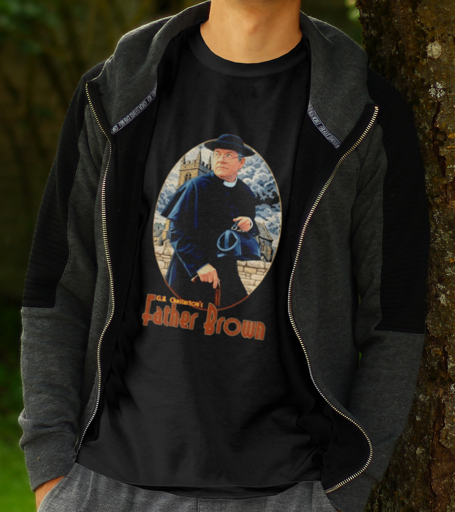 G.K. Chesterton's Father Brown Detective Church Mystery Scene T-Shirt