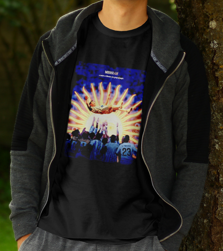 MESSIAH A Savior Or Liberator Of A Group Of People Soccer Celebration Iconic Moment T-Shirt