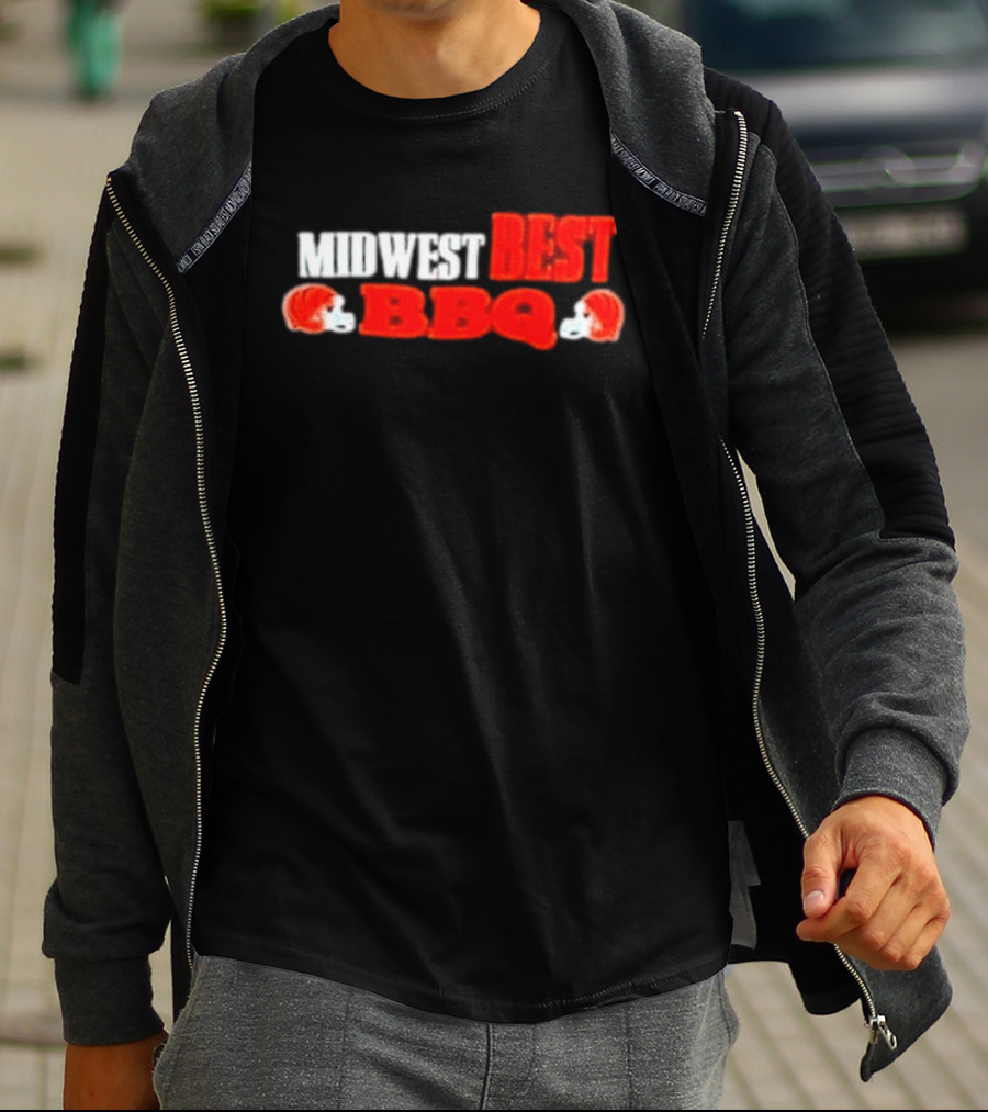 Midwest Best BBQ Cincinnati Bengals Football Helmets T-Shirt