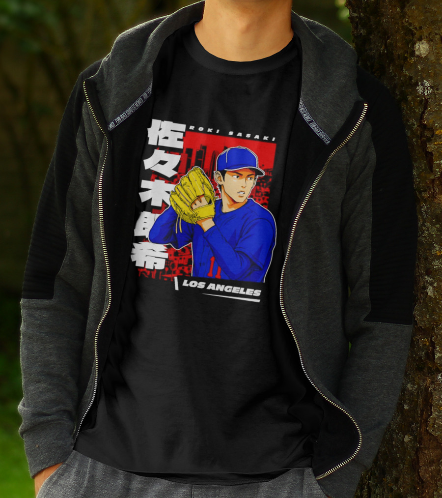 Roki Sasaki Los Angeles Baseball Japanese T-Shirt