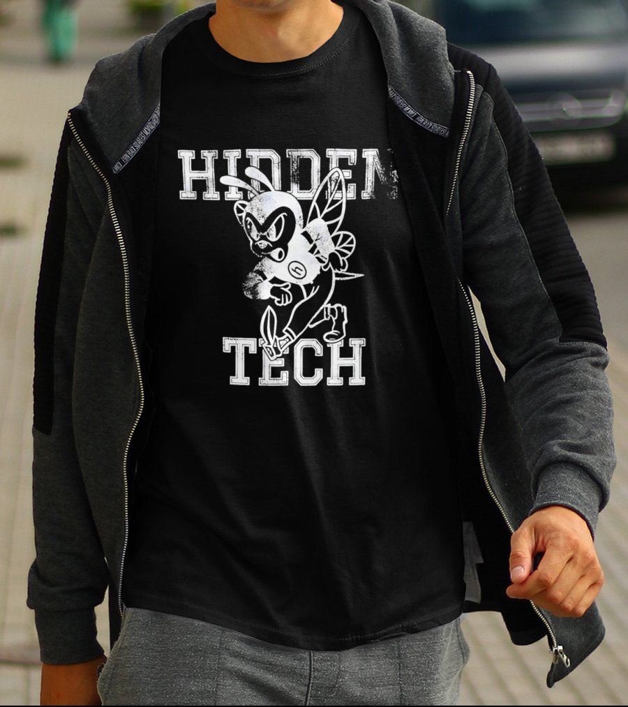 Hidden Tech Hornet Vintage Athletic T-Shirt