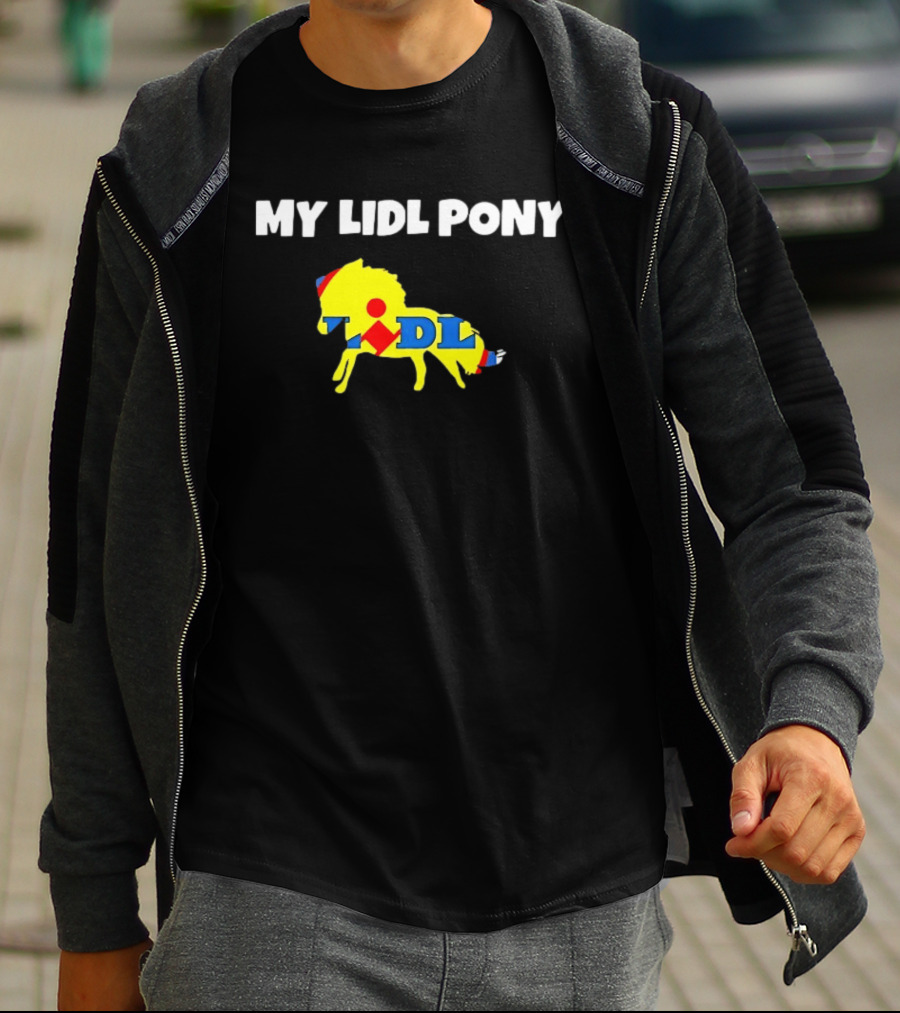My Lidl Pony Horse Parody Yellow Red Blue T-Shirt