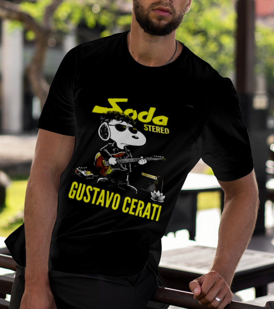 Soda Stereo Snoopy Guitar Gustavo Cerati T-Shirt