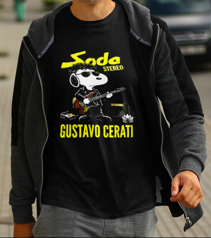 Soda Stereo Snoopy Guitar Gustavo Cerati T-Shirt