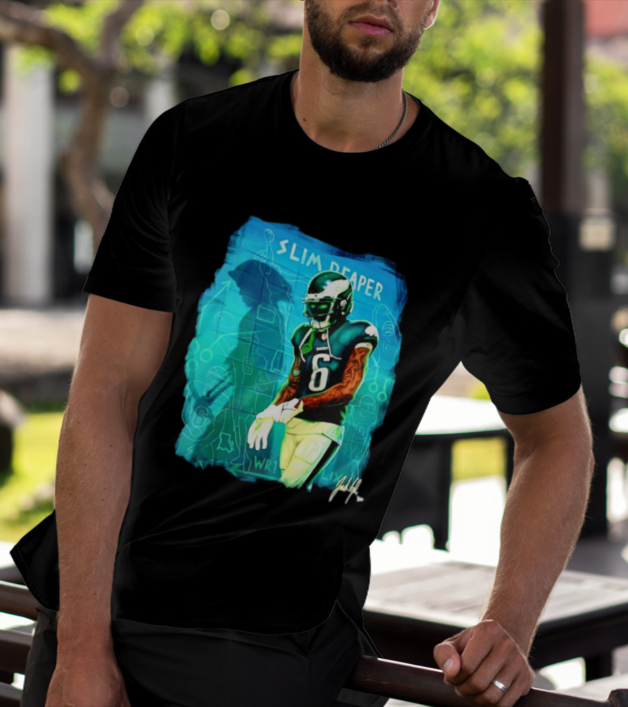 Philadelphia Eagles Devonta Smith Slim Reaper Phantom Six WR1 T-Shirt