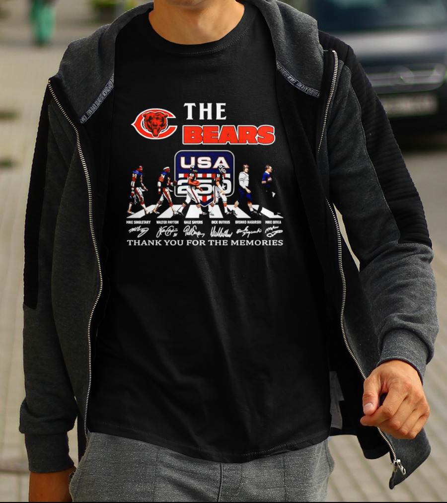 The Chicago Bears USA Football Legends Thank You For The Memories T-Shirt