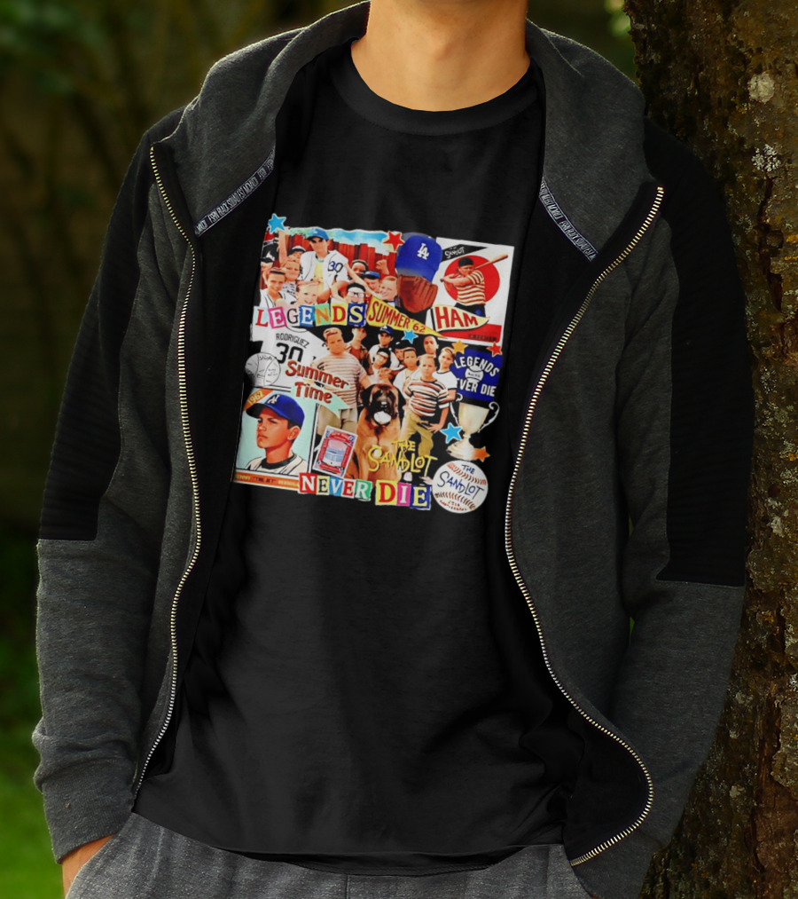 Sandlot Legends Summer 62 Benny The Jet Rodriguez Legends Never Die T-Shirt