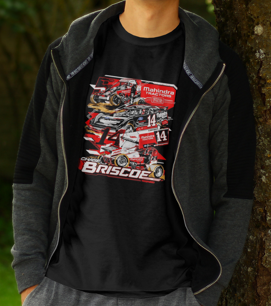 Chase Briscoe Mahindra Tractors Official Tractor Of Tough 14 Racing Collage T-Shirt
