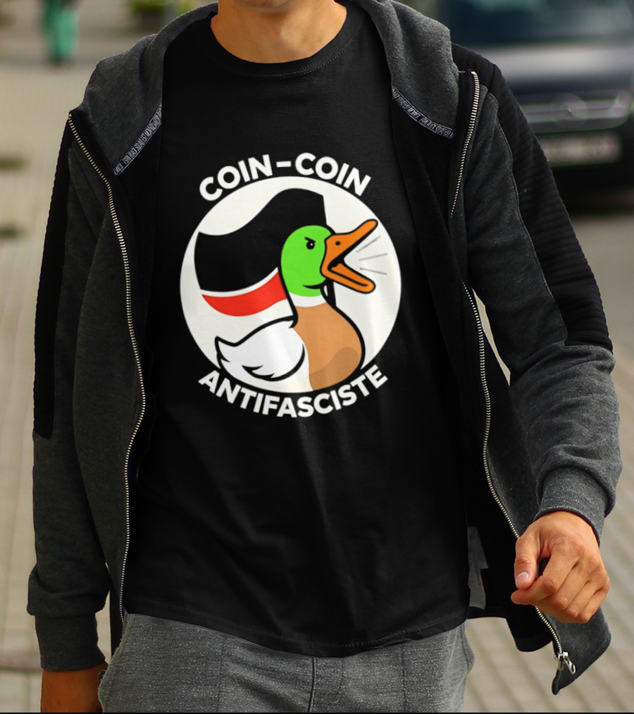 Coin Coin Antifasciste Duck Antifa Protest T-Shirt