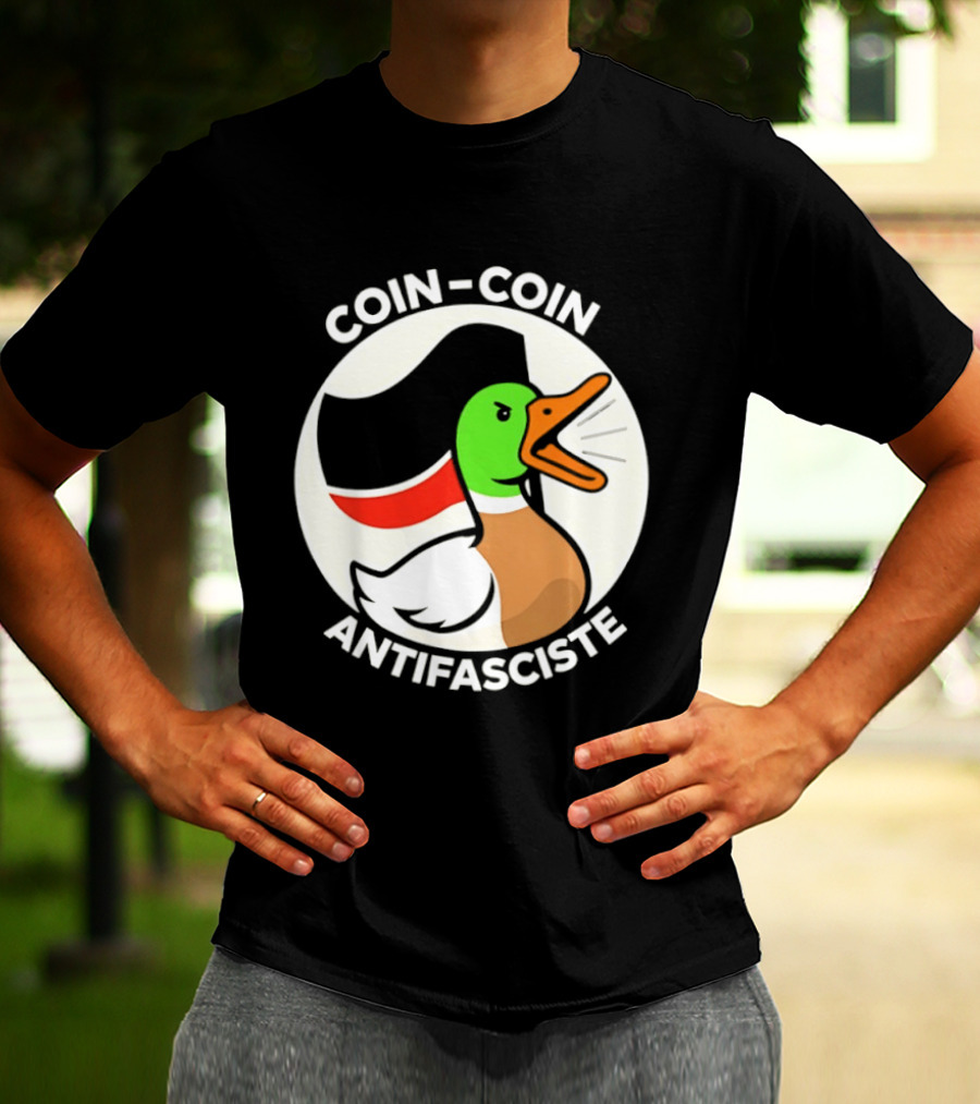 Coin Coin Antifasciste Duck Antifa Protest T-Shirt