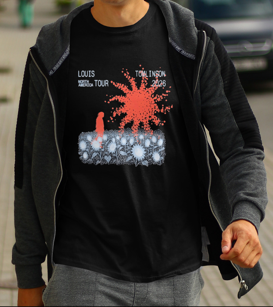 Louis Tomlinson North America Tour 2026 Sunflower Field Explosion T-Shirt