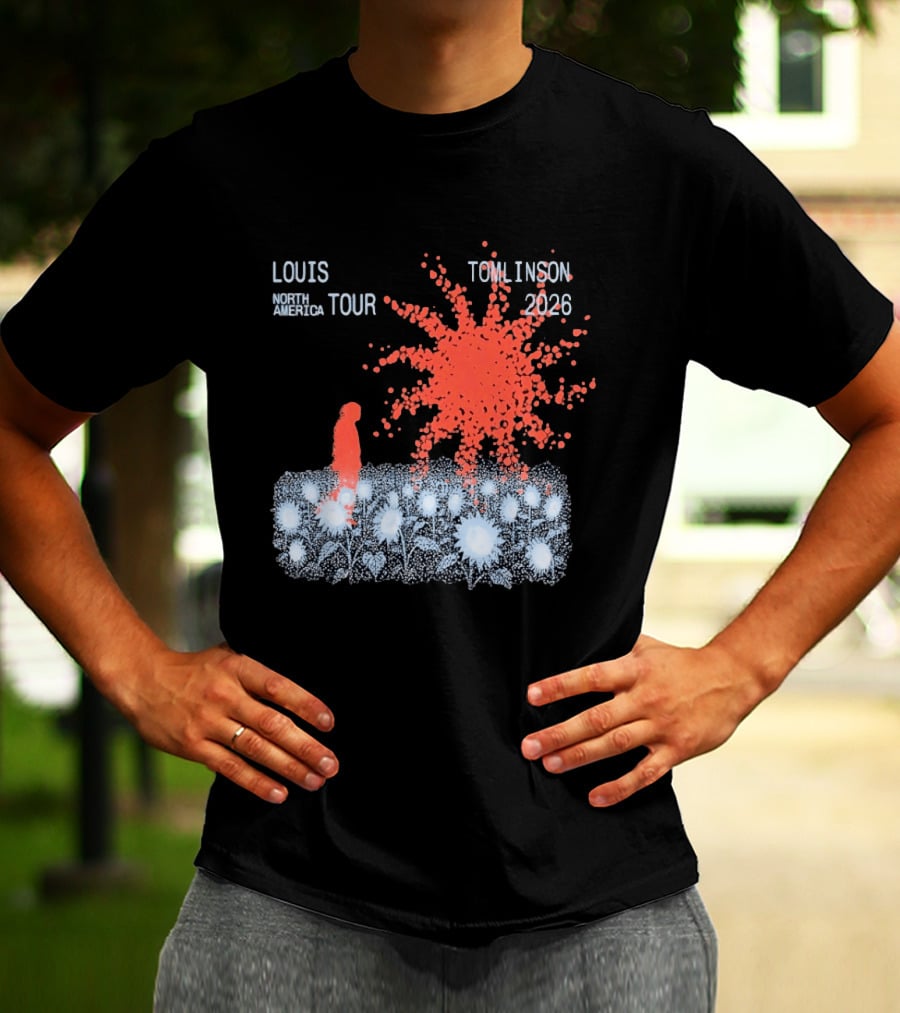 Louis Tomlinson North America Tour 2026 Sunflower Field Explosion T-Shirt