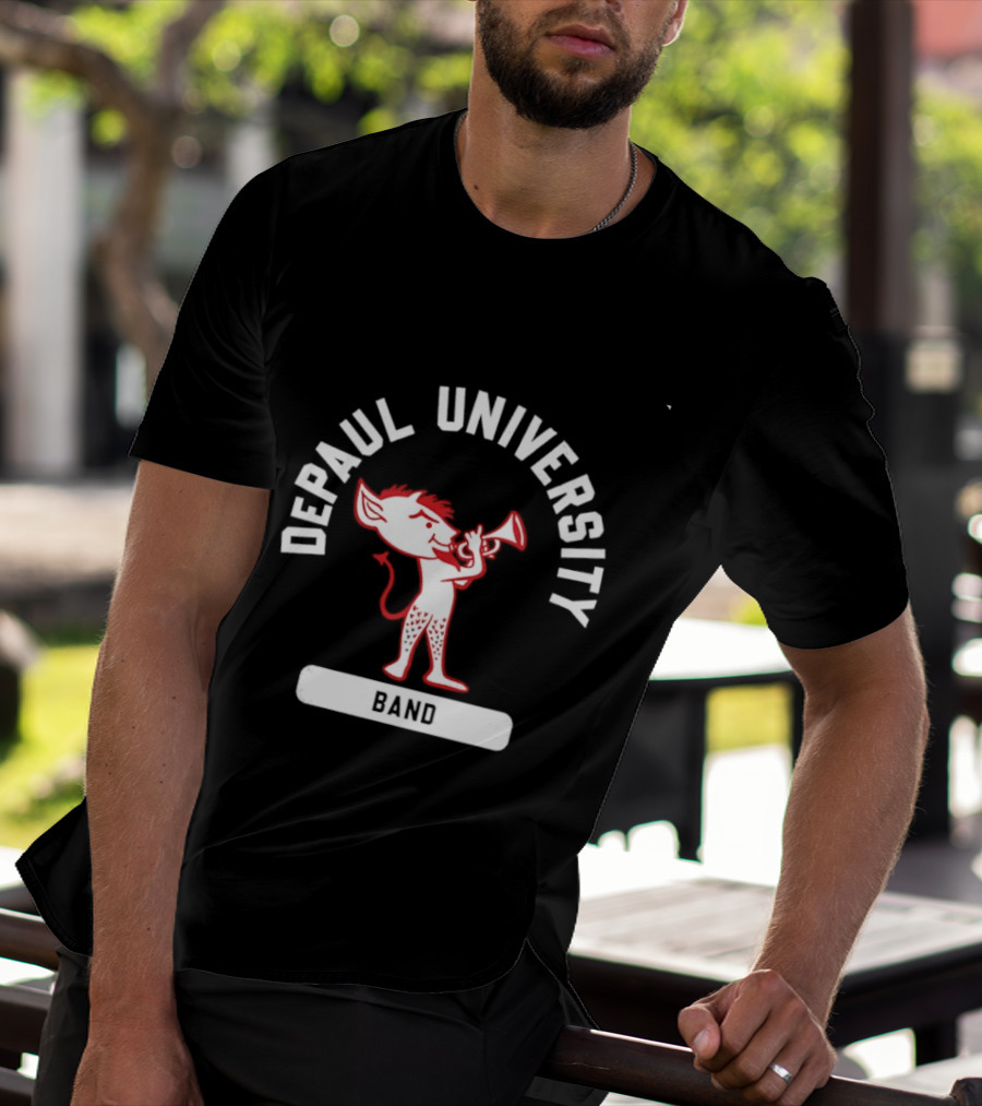DePaul University Band Blue Demons Mascot Billy Arc T-Shirt