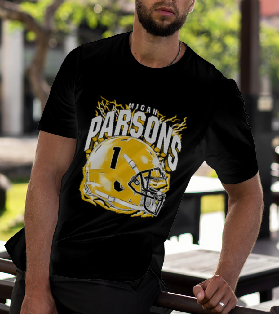 Micah Parsons 1 Helmet Green Bay Packers T-Shirt