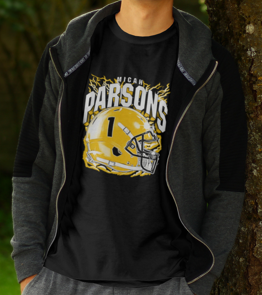Micah Parsons 1 Helmet Green Bay Packers T-Shirt