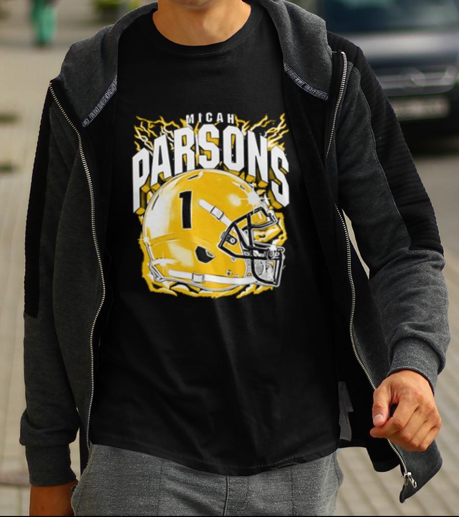 Micah Parsons 1 Helmet Green Bay Packers T-Shirt