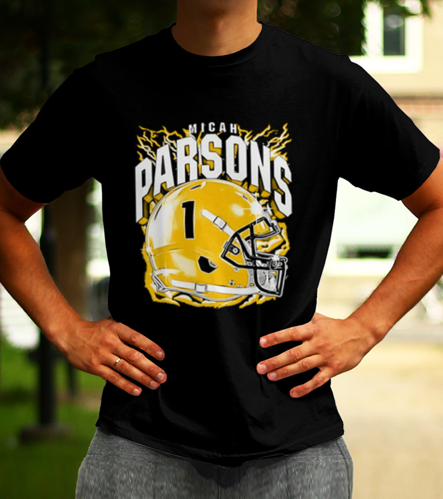 Micah Parsons 1 Helmet Green Bay Packers T-Shirt