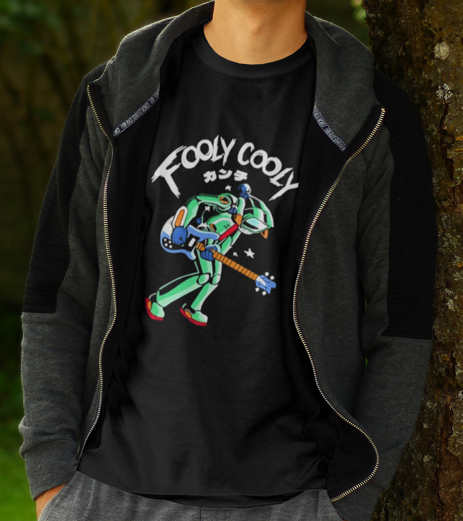 FLCL Fooly Cooly Kanchi Guitar Anime Gainax Robot T-Shirt