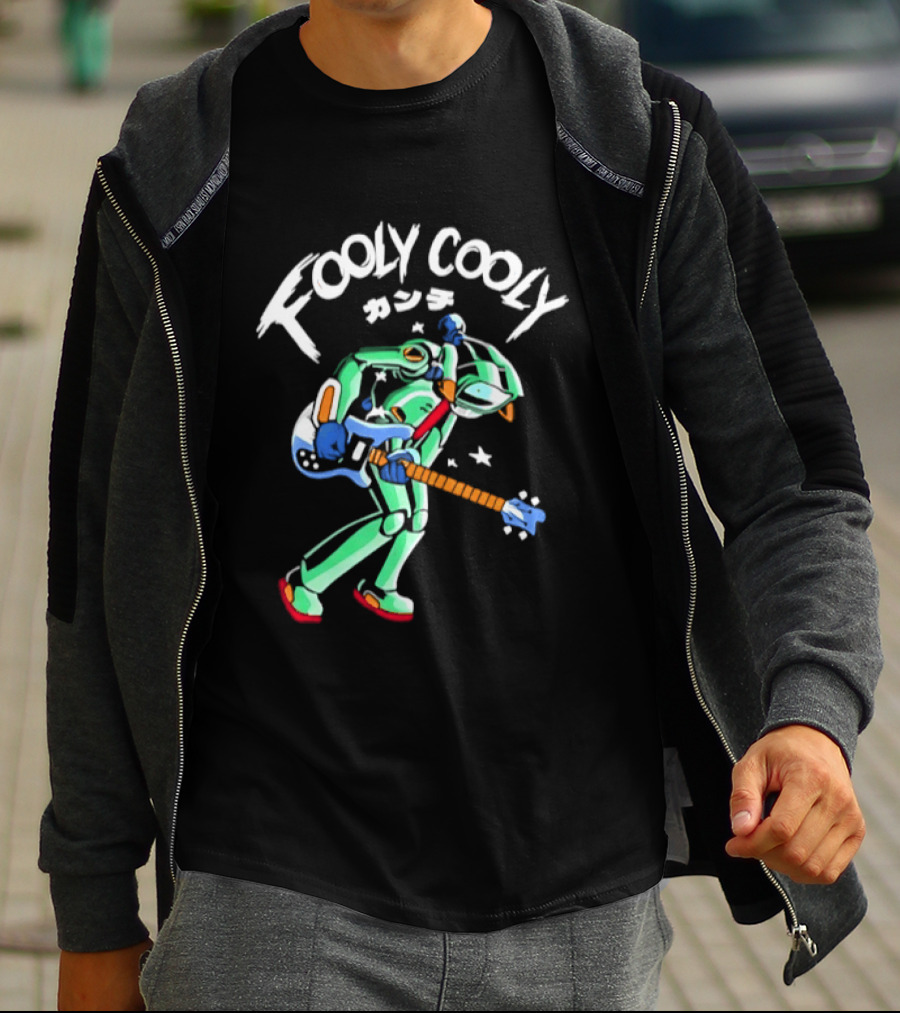 FLCL Fooly Cooly Kanchi Guitar Anime Gainax Robot T-Shirt