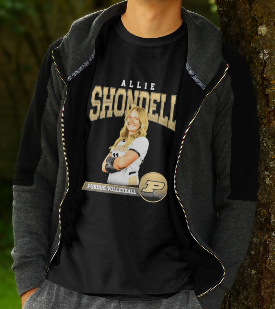 Allie Shondell Purdue Volleyball Player P Team T-Shirt