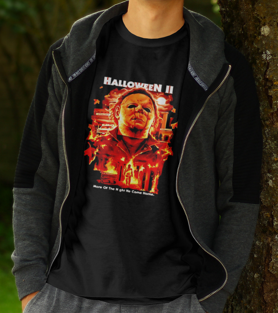 Halloween II Michael Myers Fire Scene More Of The Night He Came Home EMS Car T-Shirt