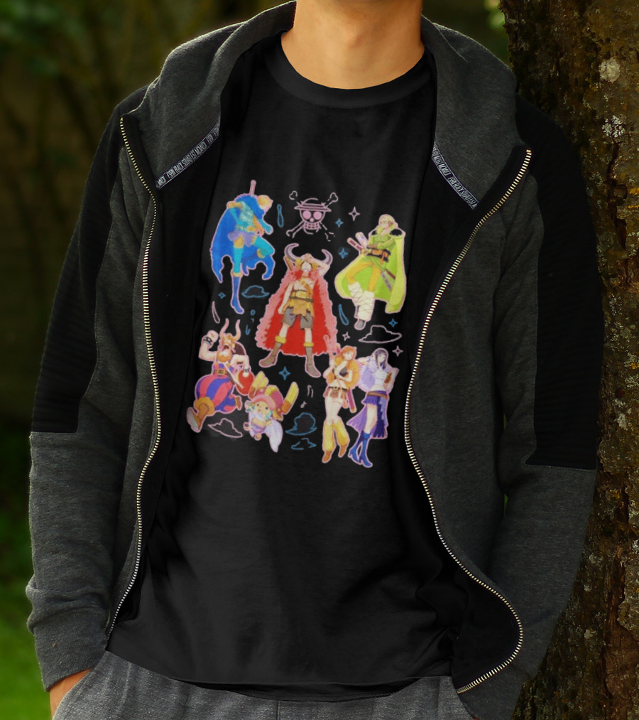 One Piece Straw Hat Pirates Collage Luffy T-Shirt