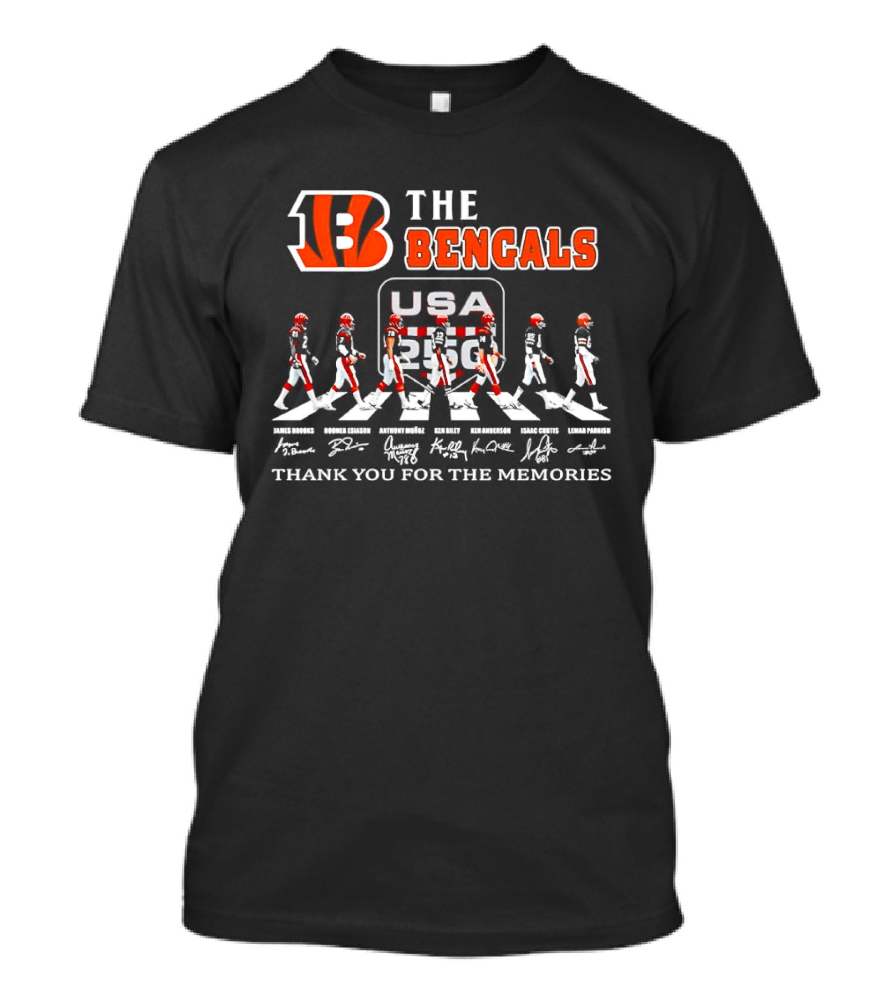 Cincinnati Bengals Legends Abbey Road Thank You For The Memories USA 1986 2005 T-Shirt