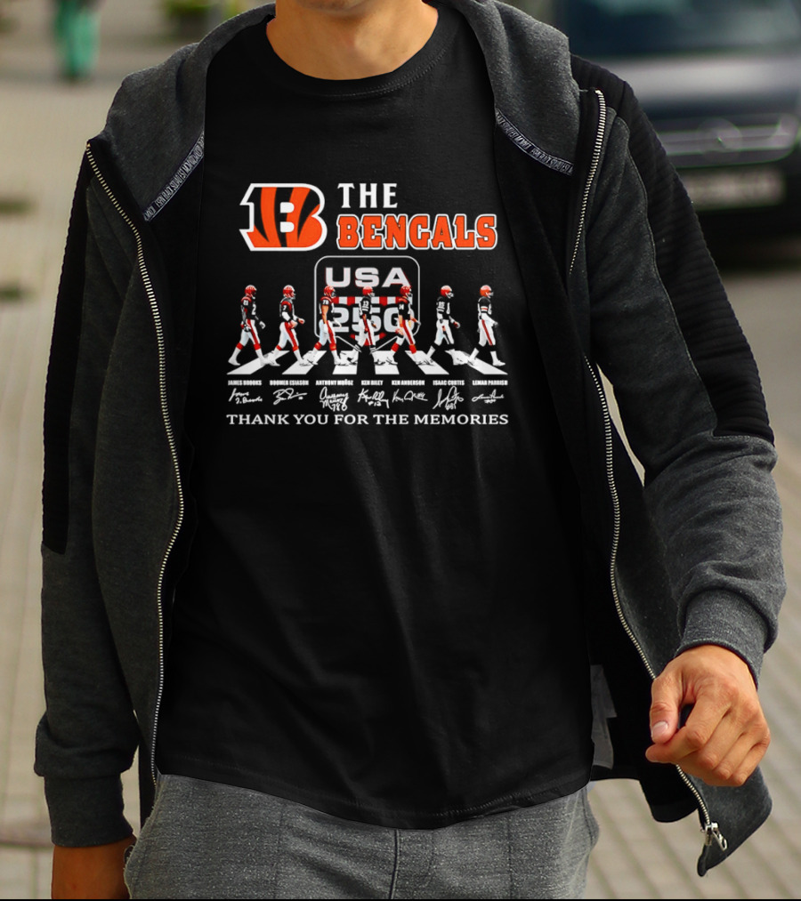 Cincinnati Bengals Legends Abbey Road Thank You For The Memories USA 1986 2005 T-Shirt